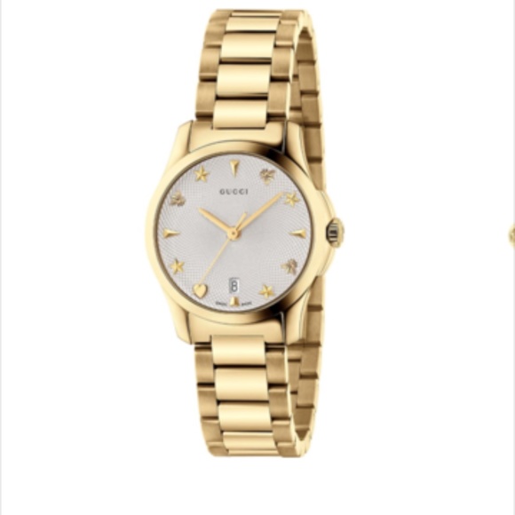 Gucci G-Timeless Bracelet Watch, 27mm in Gold - Picture 1 of 9